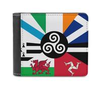 Combined Flag of The Celtic Nations Small Billfold Wallet Front Pocket Wallets Card Holder Slim Passport Purse for Men Women