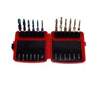 Combined Tap Drill Bit Set HSS Metric Blue Plating Imperial Ti Plated 12Pcs 1/4in Hex Shank for Drilling Tapping and Cutting Soft Metals Aluminum Plates Iron