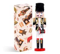 COMBIUBIIU Christmas Decorations Nutcracker Soldiers,12 inch Wooden Traditional Nutcracker Figures,Festive Collectible Ornament Gift for Thanksgiving Christmas Decor（Drum）
