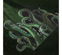 COMBLUE Cthulhu Tentacles Funny Bath Mat Non Slip, Unique Octopus Goth Cool Rug Diatomaceous Earth Shower Mat, Super Absorbent Bathroom Floor Mat, Cute Home Decor for HP Lovecraft Fans, Green