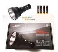 Combo: Acebeam K75 Long Throw Search Light - 6300 Lumen, 2500 Meter throw with 4x 18650 batteries