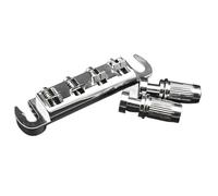 Combo Bridge Tailpiece for 4 String Bass Guitar String Space 15MM Bass Guitar Parts Chrome