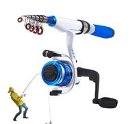 Combo Cane and Reel Spinner Water Fishing Iron Sweet Small Kit Fishing Cane Travel Cane - Portable Travel Stick, Telescopic Fishing Rod for Beginners Fishing