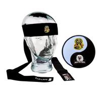COMBO Cobra Kais King Headband with Yin Yang Cobra King and Eagle fangs Cloth Badge sew-on - 3.5 inch Eagle Fang Karate Kid Daniel movie novelty