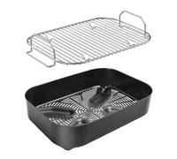 Combo Crisper Basket and Grill Roast Stand for Ninja Woodfire OG700 Series Grill,Air Fry Basket with Smoker Rack Accessories Kit for Ninja XSKGRDPLT Woodfire Outdoor Grill,Non-Stick
