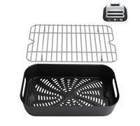 Combo Crisper Basket and Rack for Ninja Foodi FG551 DG551 DG651 Smart XL, Air Frying Griddle Basket and Rack for Ninja Foodi Smart XL Indoor Accessories