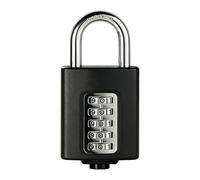 Combo Lock | Black Digital Portabl Waterproof Padlock | Portable Gate Lock | for Hasp Storage School Gym Sports Fence Toolbox Gate Case Outdoor Outside