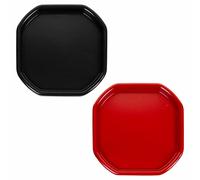 (Combo Of 2) - SMALL Mixing Tray 70cm x 70cm Plastic Tuff Tray Messy Activities Play Tray Cement Mortar Sand Plastering Fun School Play Time MIXING TRAY - (Black, Red)