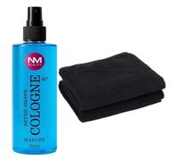 Combo set offer Black Barber Salon Towel Pack of 1 and Aftershave Cologne Marine Flavour 400ml by NMB Beauty (Free)