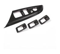 Combo window switch For B&MW X3 X4 F25 F26 2011-2017 ABS Car Window Glass Lifting Switch Buttons Frame Decoration Cover Trim Auto Interior Sticker(Carbon fiber)