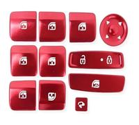 Combo window switch For Hyundai For Tucson NX4 2021-2024 Car Door Armrest Window Lift Switch Button Cover Trim Interior Auto Interior Sticker(Steel Red)