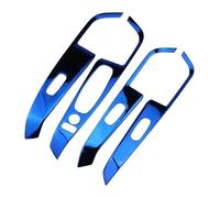 Combo window switch For Kicks 2017-2023 Interior Car Door Armrest Window Lift Switch Button Panel Cover Trim Sticker Interior Sticker(Blue)