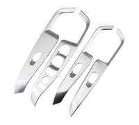 Combo window switch For Kicks 2017-2023 Interior Car Door Armrest Window Lift Switch Button Panel Cover Trim Sticker Interior Sticker(Chrome Silver)