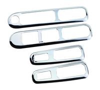 Combo window switch For P&eugeot 3008 2009-2014 201 Car Door Armrest Panel Handle Holder Window Lift Switch Button Cover Trim Interior Sticker(Glossy Silver)