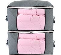 combocube Jumbo Zippered Storage Bag for Closet King Comforter, pillow, quilt, bedding, Clothes, Blanket Organizers with Large Clear Window & Carry Handles Space Saver