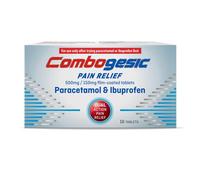 Combogesic Dual Action Paracetamol Ibuprofen Pain Relief Tablets, 16 Count - Strong Painkillers for Headache, Migraine, Period, Toothache and Back Pain, Cold and Flu Symptoms