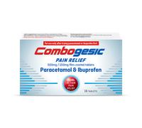 Combogesic Dual Action Paracetamol Ibuprofen Pain Relief Tablets, 16 Count - Strong Painkillers for Headache, Migraine, Period, Toothache and Back Pain, Cold and Flu Symptoms