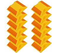 Comboss 12 x Yellow Road Reflectors, 4" x 4" Road Pavement & Asphalt Markers, Ideal for Road Elevators for Traffic Calming, Walkways, Pedestrian Crossings, Highways and Driveways