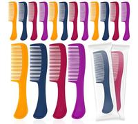 Combs Bulk Individually Wrapped Pocket Travel Hair Combs for Women, Men and Kids, Bulk Comb for Homeless Hotel Shelter Home Charity(purple, raspberry, yellow, blue, Pack of 250)