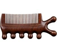 Combs,Wood wide tooth comb,11cm Massage Comb Head Comb Wide Sandalwood Comb Massage Head Comb
