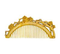 Combs,Wood wide tooth comb,13.5cm Nanmu Comb Chinese Style Plum Blossom Hollow Out Chinese Massage Comb