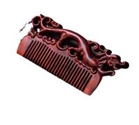 Combs,Wood wide tooth comb,14cm Purple Sandalwood Massage Scalp Comb Chinoiserie Hollow Carved Sandalwood Comb