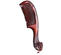 Combs,Wood wide tooth comb,16cm Natural Comb Sandalwood Comb Chinoiserie Hollow Carved Sandalwood Comb