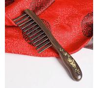 Combs,Wood wide tooth comb,18cm Black Sandalwood Comb Natural Comb Compact Portable Creative and Exquisite