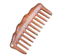Combs,Wood wide tooth comb,Red Peachwood Comb Meridian Massage Sandalwood Convenient Comb