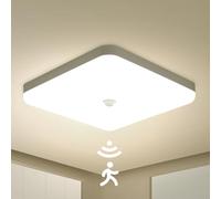 Combuh 30W LED Motion Sensor Ceiling Light Indoor, 25CM Natural White 4000K, IP56 Waterproof Lights Fitting with PIR for Porch Hallway Roof Stairway