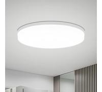 Combuh LED Flush Ceiling Light Cool White 6500K, 30CM Bright 48W, IP44 Waterproof, Round Modern Lighting Fitting for Bathroom, Kitchen, Living Room, Roof, Office