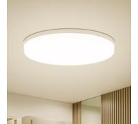 Combuh LED Flush Ceiling Light Natural White 4000K, 30CM Bright 48W, IP44 Waterproof, Round Modern Lighting Fitting for Bathroom, Kitchen, Living Room, Roof, Office