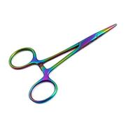 Comdent Exeton - Multi Color Tool, 12.5cm, Straight Stainless Steel Dog Cat Pet Scissors Ear Hair puller Fishing Scissors Tools
