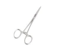 Comdent - Mosquito Hemostat Forceps, 12.5cm, Straight/Curved, Stainless Steel Dog Cat Pet Scissors Ear Hair Clamp Fishing Scissors Tools (Straight 12.5cm)