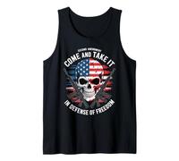 Come and Take It Skull with Rifles - USA Pride 2A Tank Top
