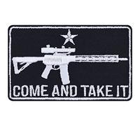 Come and TAKE IT Sniper Sew on Patch - Tactical Patch Iron on Patches for Military, History Lover -Popular Historic Slogan Applique for Jackets, Jeans, Backpacks, Hats - 90x55 mm