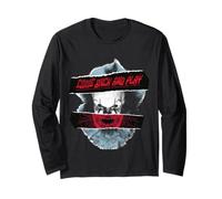 Come Back and Play Creepy Clown Design Long Sleeve T-Shirt