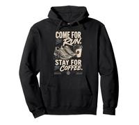 Come for the Run Stay for the Coffee Social Running Club Pullover Hoodie
