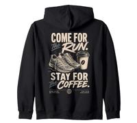 Come for the Run Stay for the Coffee Social Running Club Zip Hoodie