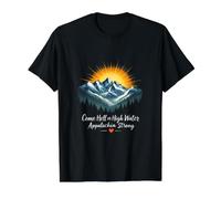 Come Hell or High Water Appalachian Nature Lover Value Graphic T-Shirt, Men, Black, L