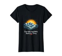 Come Hell or High Water Appalachian Nature Lover Value Graphic T-Shirt, Women, Black, M