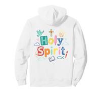 Come Holy Spirit Minimalist Dove Line Art Catholic Pullover Hoodie