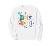 Come Holy Spirit Minimalist Dove Line Art Catholic Sweatshirt