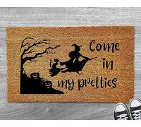 Come In My Pretties,Witch Doormat,Halloween Doormat,Welcome Doormat,Funny Doormat,Funny Halloween Doormat,Funny Witch Doormat 24x16 Inch