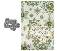 Come Let Us Adore Him Die Cuts for Card Making, Thanksgiving Day Metal Cutting Dies for Paper Scrapbooking, DIY Stencils for Album Party Wedding Festivals Decoration