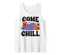 Come ’n Chill Cozy Winter Bear in Sweater Cute Hibernation Tank Top