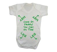 Come On Daddy You Can Do This - New Dad - Baby Grow Vest Bodysuit Onesie Green (12-18)