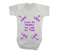 Come On Daddy You Can Do This - New Dad - Baby Grow Vest Bodysuit Onesie Purple (12-18)