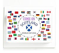 Come On Scotland Cake Topper - A4 Rectangle - Edible Icing or Wafer - Deb's Kitchen Cakes World Cup 2026 Flags Cake Decoration - Scottish Saltire Flag Topper (Edible Wafer)