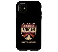 Come Out of Babylon Exit Sign Hebrew Roots Torah Messianic Case for iPhone 11